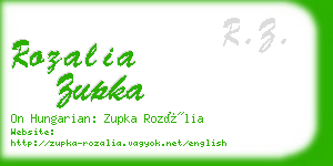 rozalia zupka business card